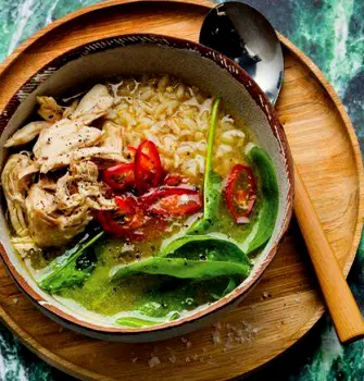 Bowl of clear broth