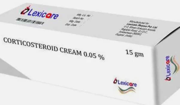 Bottle of corticosteroid cream