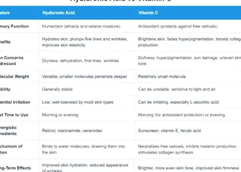 Hyaluronic Acid vs Vitamin C: Benefits, Differences, and How to Use Both