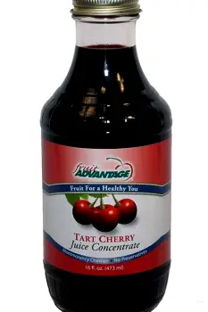 Bottle of tart cherry juice blend